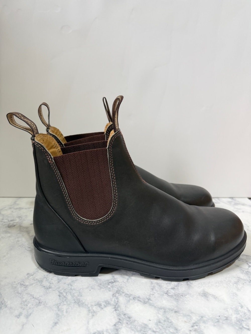 Blundstone like new 600 Elastic Side Work Boot Brown leather mens size 11 - Picture 2 of 14